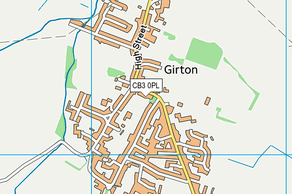 CB3 0PL map - OS VectorMap District (Ordnance Survey)