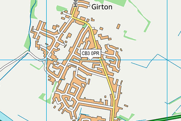 CB3 0PR map - OS VectorMap District (Ordnance Survey)