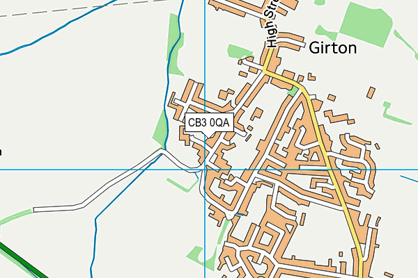 CB3 0QA map - OS VectorMap District (Ordnance Survey)