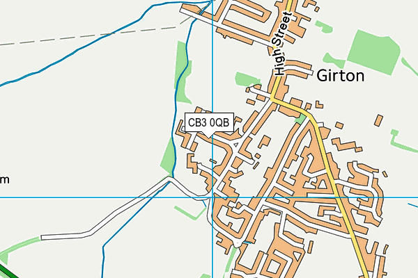 CB3 0QB map - OS VectorMap District (Ordnance Survey)