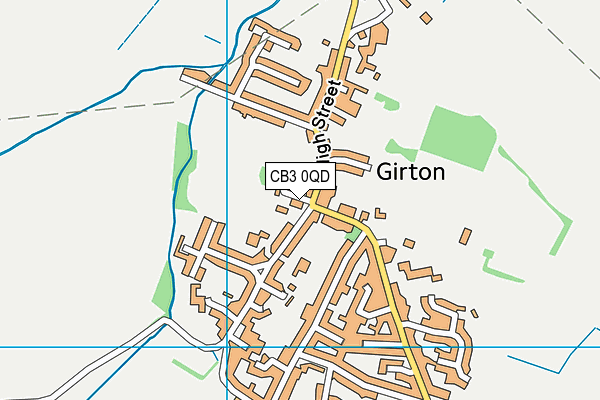 CB3 0QD map - OS VectorMap District (Ordnance Survey)