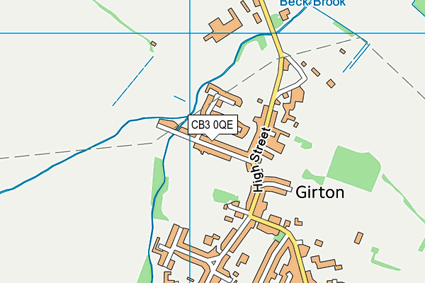 Girton Golf Club map (CB3 0QE) - OS VectorMap District (Ordnance Survey)