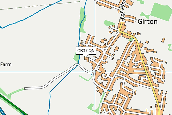 CB3 0QN map - OS VectorMap District (Ordnance Survey)