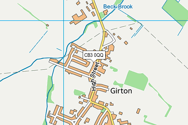 CB3 0QQ map - OS VectorMap District (Ordnance Survey)