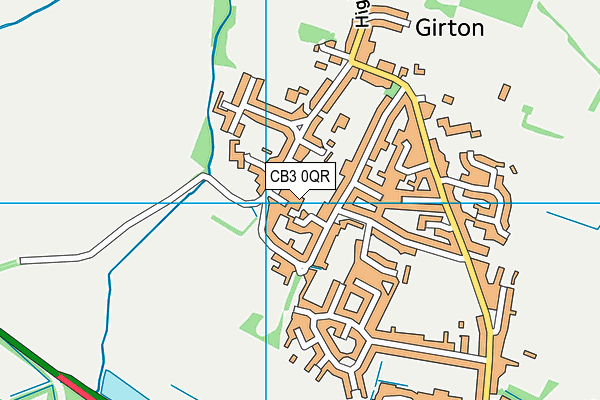 CB3 0QR map - OS VectorMap District (Ordnance Survey)