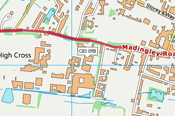 CB3 0RB map - OS VectorMap District (Ordnance Survey)