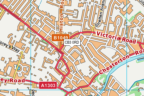 CB3 0RD map - OS VectorMap District (Ordnance Survey)