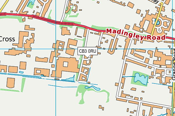 CB3 0RU map - OS VectorMap District (Ordnance Survey)