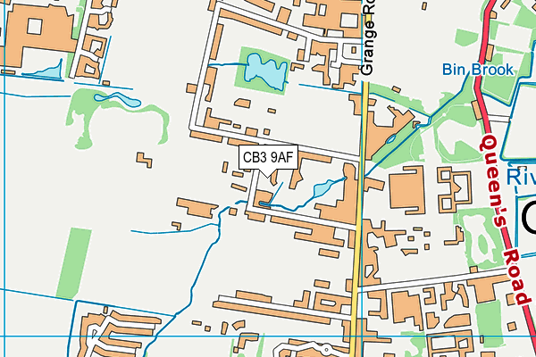 CB3 9AF map - OS VectorMap District (Ordnance Survey)