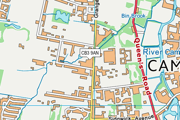 CB3 9AN map - OS VectorMap District (Ordnance Survey)
