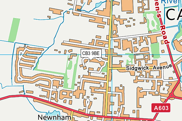 CB3 9BE map - OS VectorMap District (Ordnance Survey)