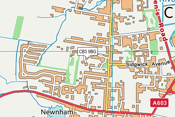 CB3 9BG map - OS VectorMap District (Ordnance Survey)
