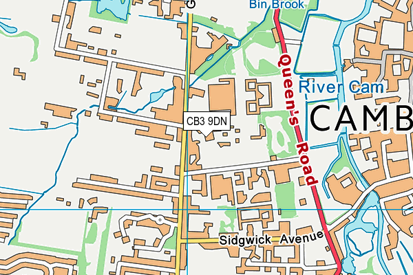 King's College School map (CB3 9DN) - OS VectorMap District (Ordnance Survey)