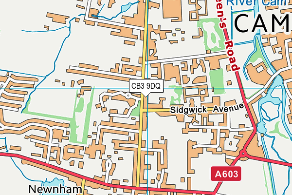 CB3 9DQ map - OS VectorMap District (Ordnance Survey)