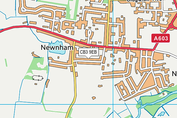 CB3 9EB map - OS VectorMap District (Ordnance Survey)