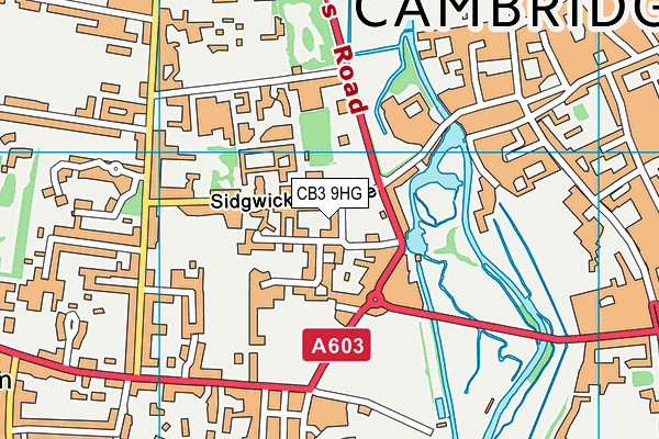 CB3 9HG map - OS VectorMap District (Ordnance Survey)