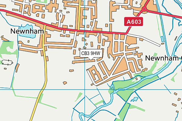 CB3 9HW map - OS VectorMap District (Ordnance Survey)