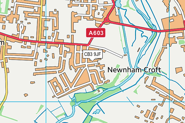 Newnham Croft Primary School map (CB3 9JF) - OS VectorMap District (Ordnance Survey)