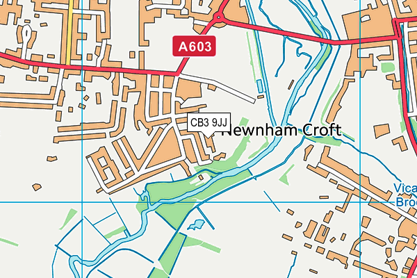 CB3 9JJ map - OS VectorMap District (Ordnance Survey)