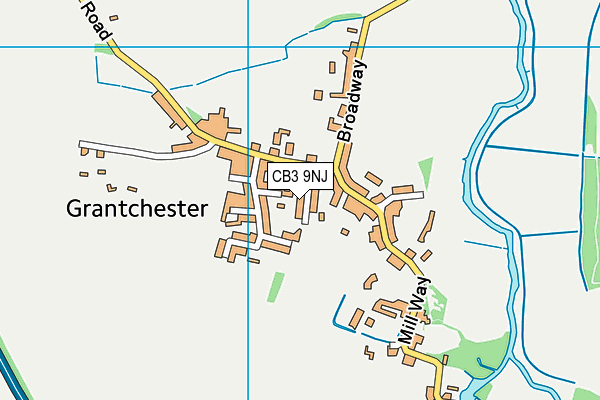 CB3 9NJ map - OS VectorMap District (Ordnance Survey)