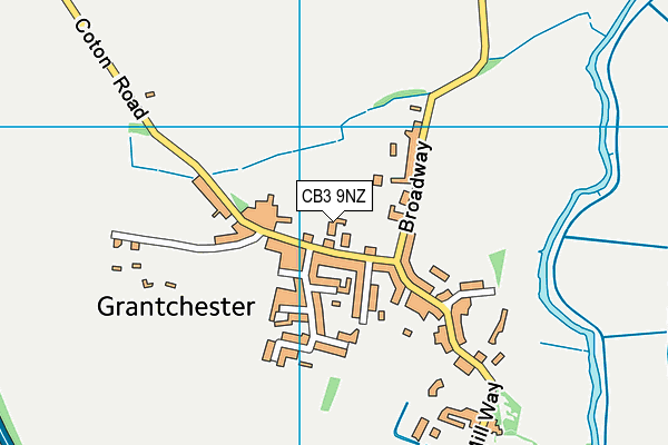 CB3 9NZ map - OS VectorMap District (Ordnance Survey)