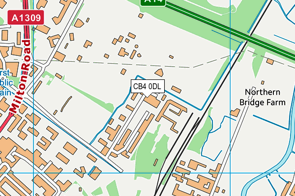 CB4 0DL map - OS VectorMap District (Ordnance Survey)