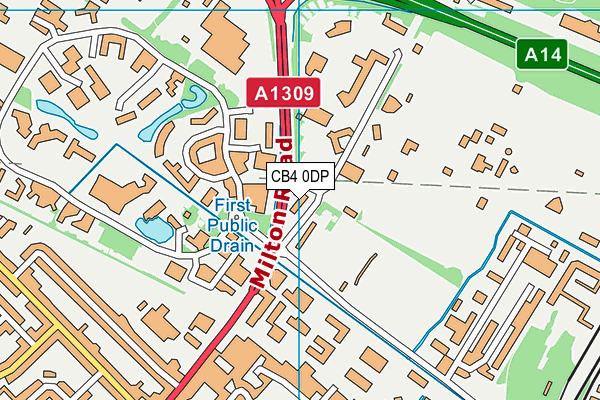 CB4 0DP map - OS VectorMap District (Ordnance Survey)