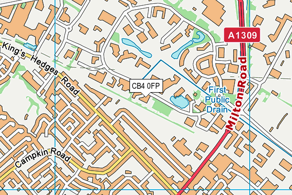 CB4 0FP map - OS VectorMap District (Ordnance Survey)