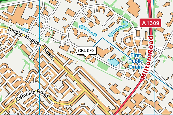 CB4 0FX map - OS VectorMap District (Ordnance Survey)