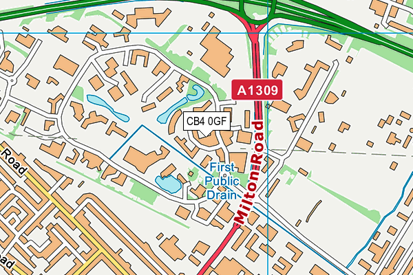 CB4 0GF map - OS VectorMap District (Ordnance Survey)