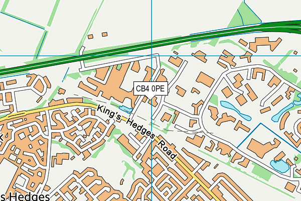 CB4 0PE map - OS VectorMap District (Ordnance Survey)