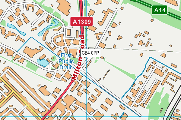 CB4 0PP map - OS VectorMap District (Ordnance Survey)