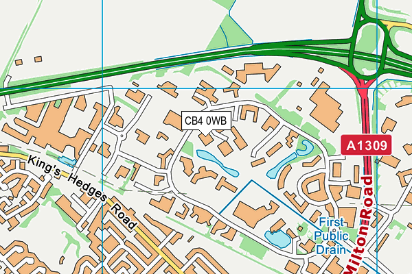 CB4 0WB map - OS VectorMap District (Ordnance Survey)