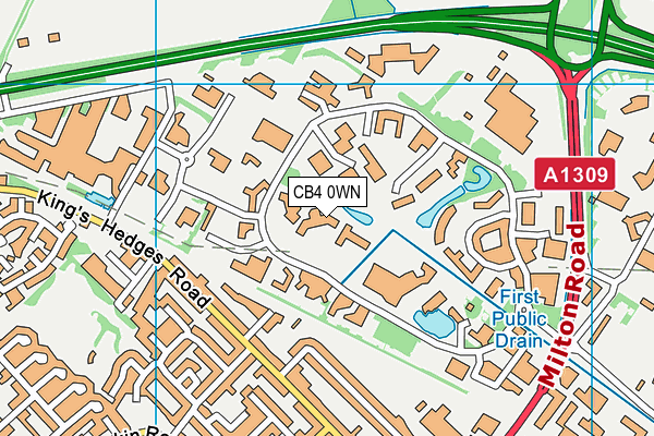 CB4 0WN map - OS VectorMap District (Ordnance Survey)