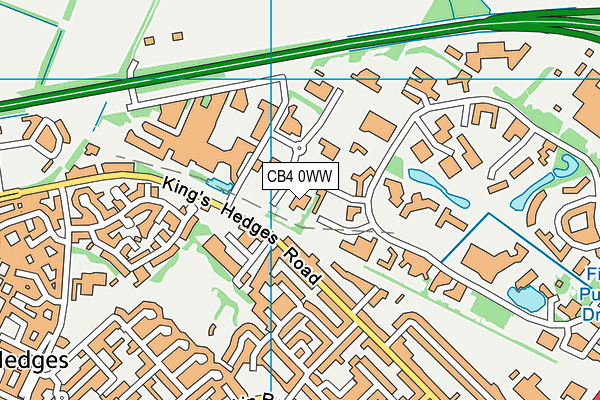 CB4 0WW map - OS VectorMap District (Ordnance Survey)