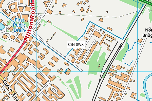 CB4 0WX map - OS VectorMap District (Ordnance Survey)