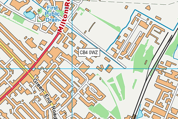 CB4 0WZ map - OS VectorMap District (Ordnance Survey)
