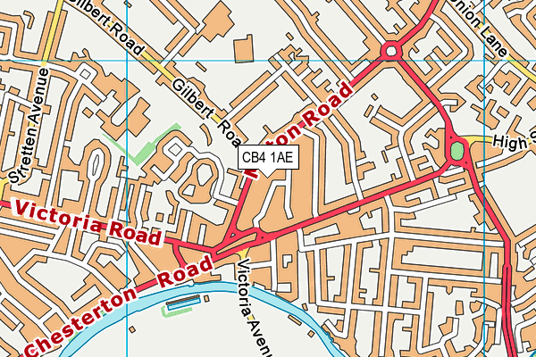 CB4 1AE map - OS VectorMap District (Ordnance Survey)