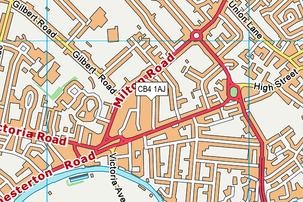 CB4 1AJ map - OS VectorMap District (Ordnance Survey)