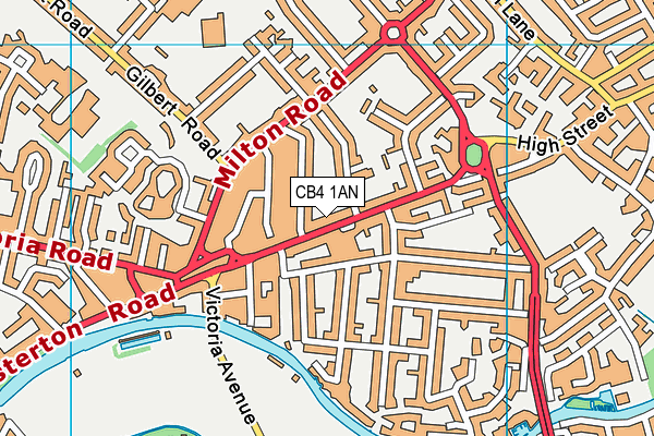 CB4 1AN map - OS VectorMap District (Ordnance Survey)