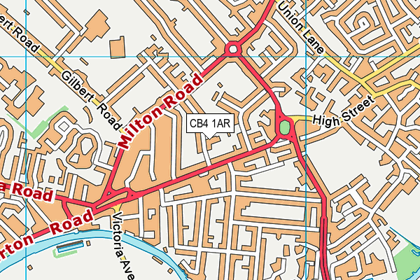 CB4 1AR map - OS VectorMap District (Ordnance Survey)