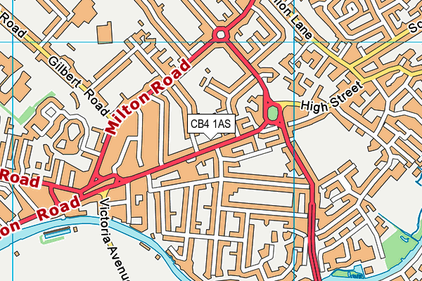 CB4 1AS map - OS VectorMap District (Ordnance Survey)