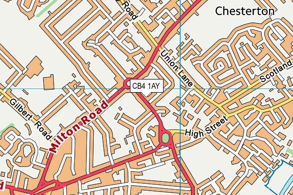 CB4 1AY map - OS VectorMap District (Ordnance Survey)