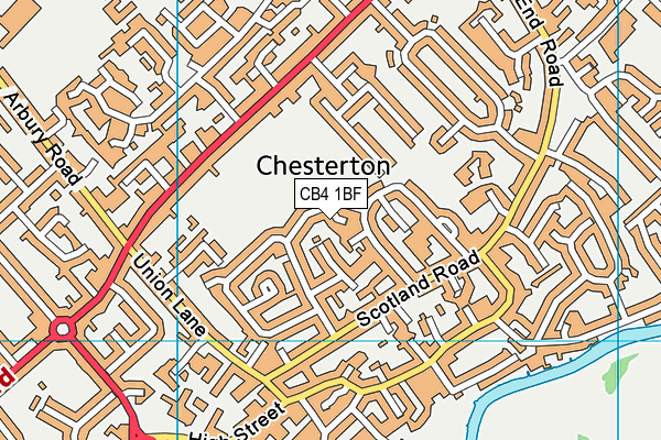 CB4 1BF map - OS VectorMap District (Ordnance Survey)