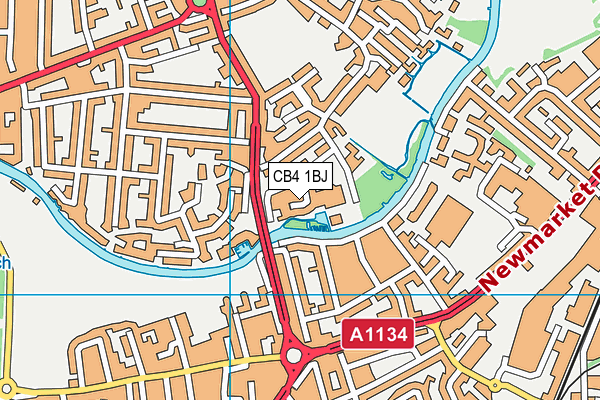 CB4 1BJ map - OS VectorMap District (Ordnance Survey)