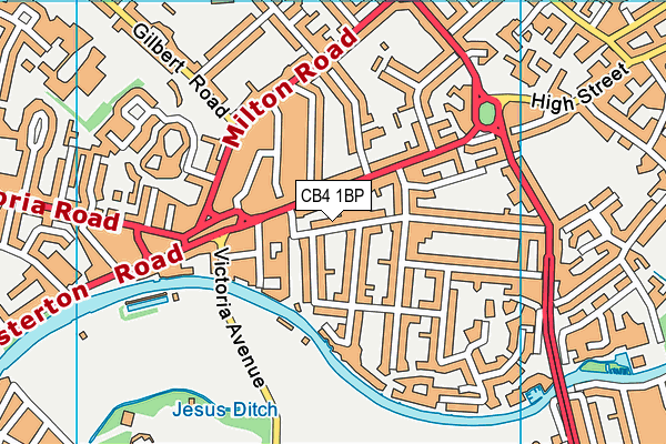 CB4 1BP map - OS VectorMap District (Ordnance Survey)