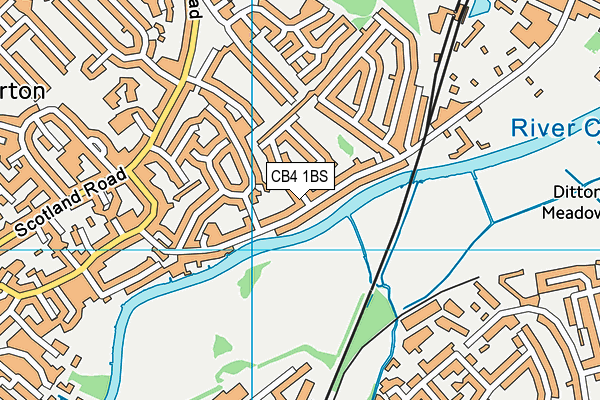 CB4 1BS map - OS VectorMap District (Ordnance Survey)