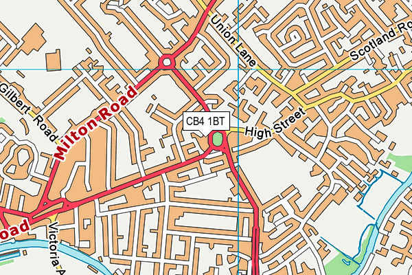 CB4 1BT map - OS VectorMap District (Ordnance Survey)