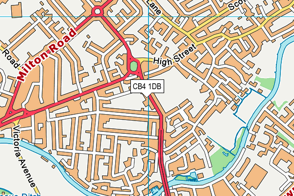 CB4 1DB map - OS VectorMap District (Ordnance Survey)