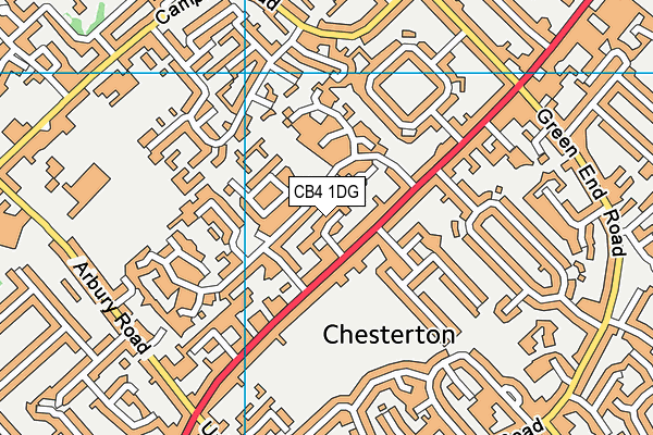 CB4 1DG map - OS VectorMap District (Ordnance Survey)
